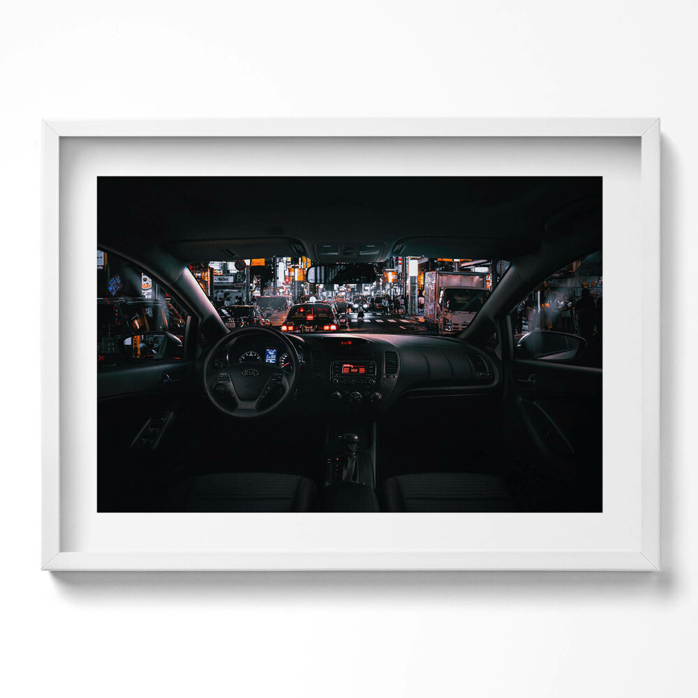 Tablou rama excepţional Mașină în Tokyo