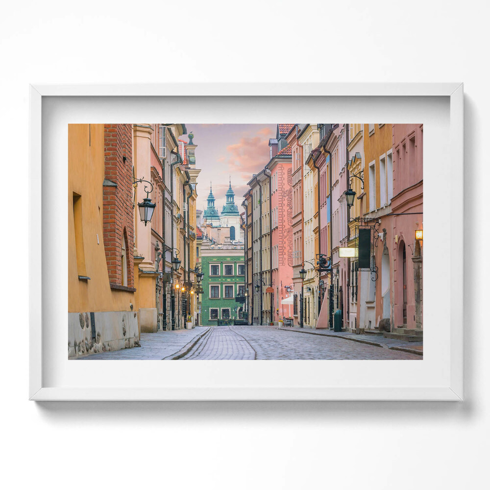 Tablou living cu rama excepţional Orașul Vechi din Varșovia