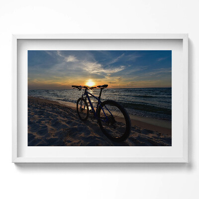 Tablou rama excepţional Bicicletă Marea Baltică