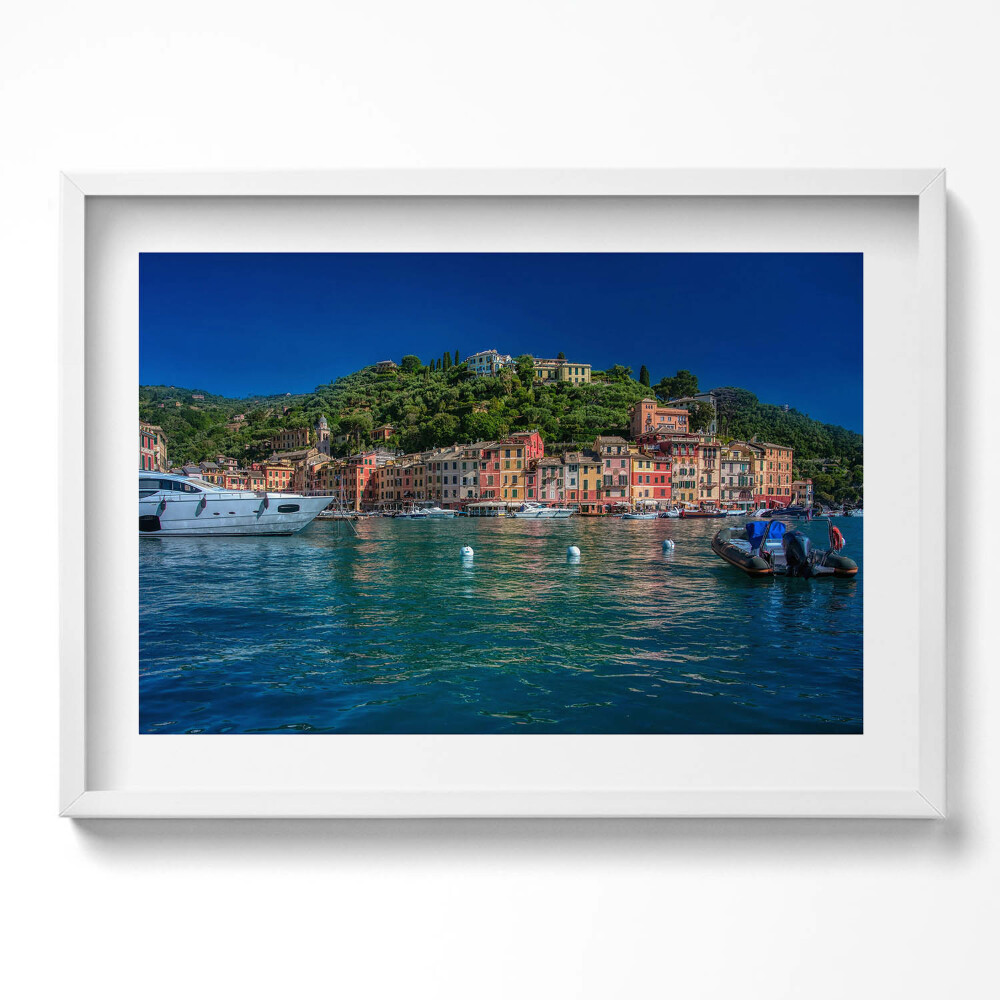 Tablou living cu rama excepţional Nave care navighează în Portofino