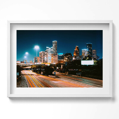 Tablou rama excepţional Orașul Houston noaptea