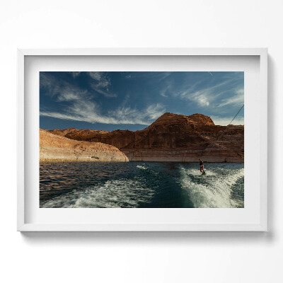 Tablou living cu rama excepţional Persoană pe schiuri nautice