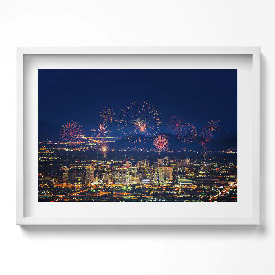 Tablou living cu rama excepţional Orașul Phoenix noaptea