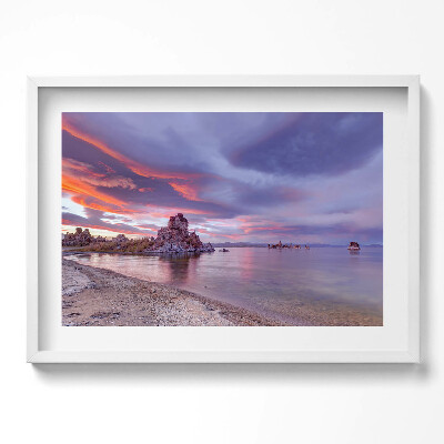 Tablou rama excepţional Răsărit de soare Lacul Mono California