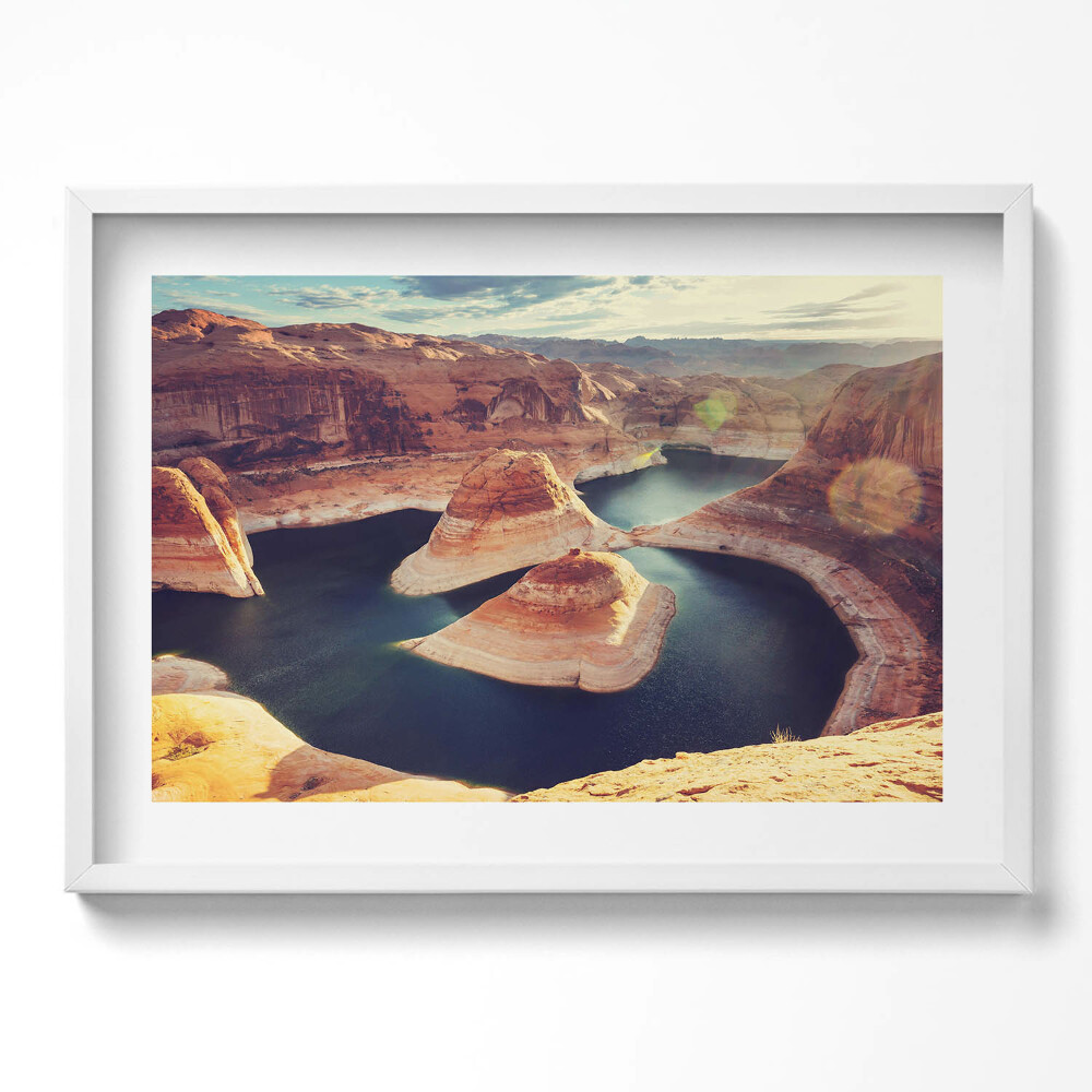 Tablou living cu rama excepţional Lacul Powel, SUA