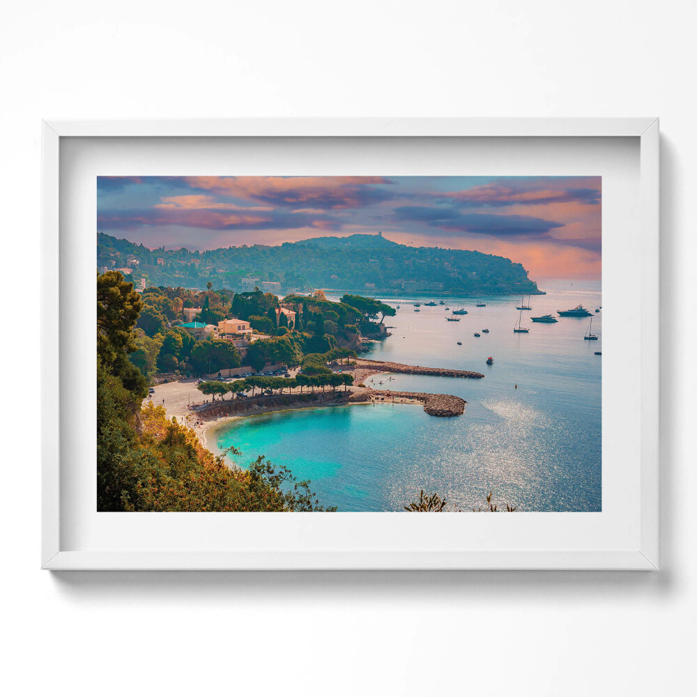 Tablou living cu rama excepţional Vedere a Rivierei Franceze