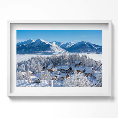 Tablou rama excepţional Zăpadă în Alpi