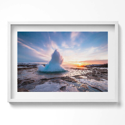 Tablou rama excepţional Gheizerul de pe insula Islanda