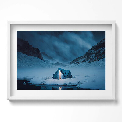 Tablou rama excepţional Cort în munții Islandei