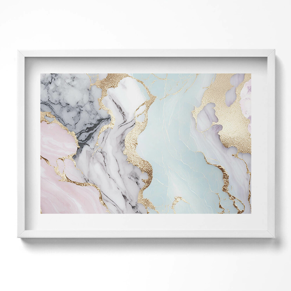 Tablou living cu rama excepţional Marmură pastelată