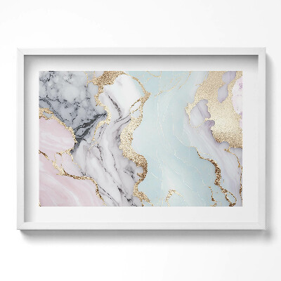 Tablou living cu rama excepţional Marmură pastelată