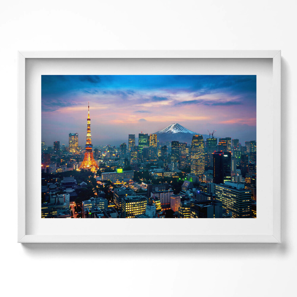 Tablou living cu rama excepţional Orașul noaptea