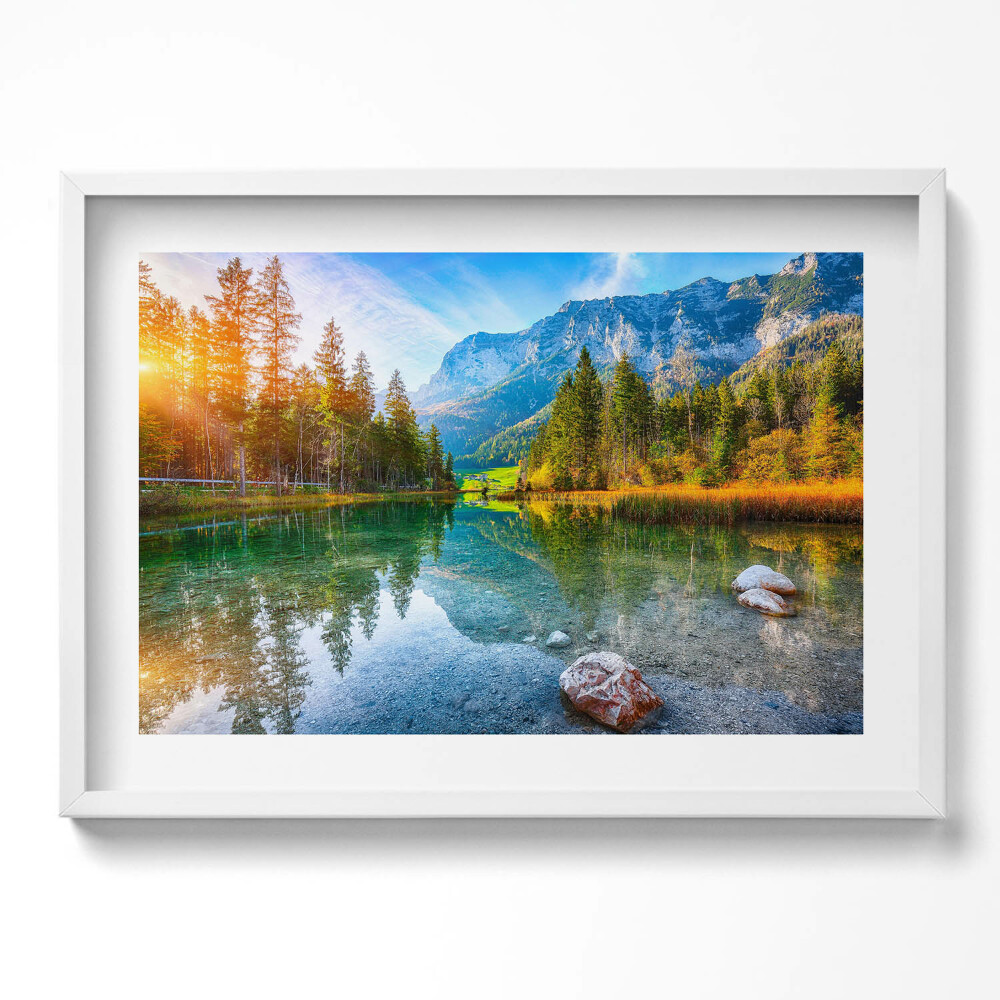 Tablou living cu rama excepţional Peisajul Munților Râului