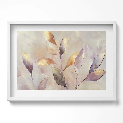 Tablou rama excepţional Frunze boho pictate