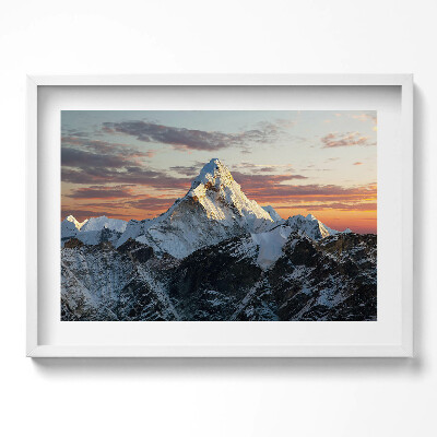Tablou rama excepţional Vârf de munte acoperit de zăpadă