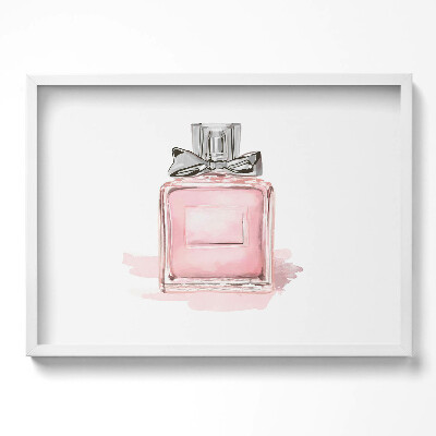 Tablou living cu rama excepţional Parfum roz cu fundă