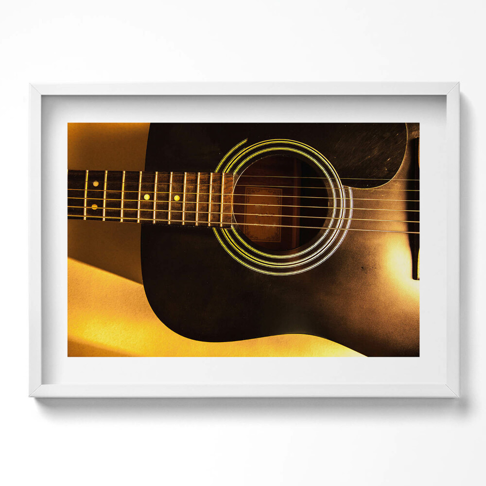 Tablou rama excepţional Instrument de chitară neagră