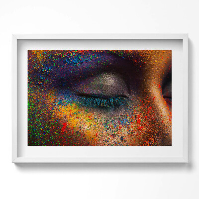 Tablou rama excepţional Ochiul colorat al femeii