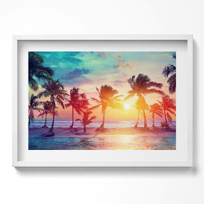 Tablou rama excepţional Palmieri din Miami la răsărit