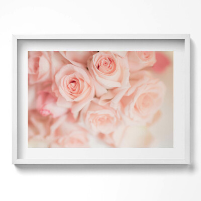 Tablou rama excepţional Buchet romantic de trandafiri