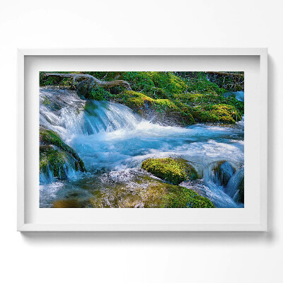 Tablou rama excepţional Un pârâu repetat în pădure