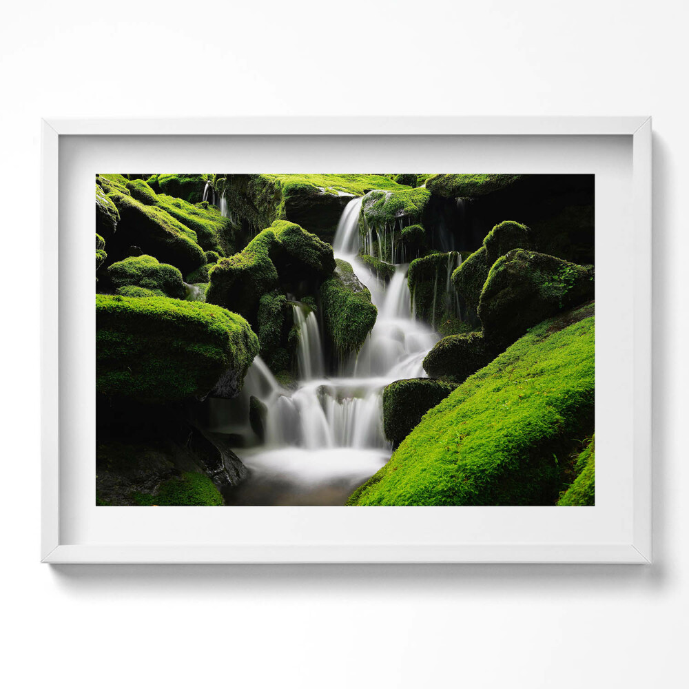 Tablou living cu rama excepţional Cascadă sălbatică în junglă