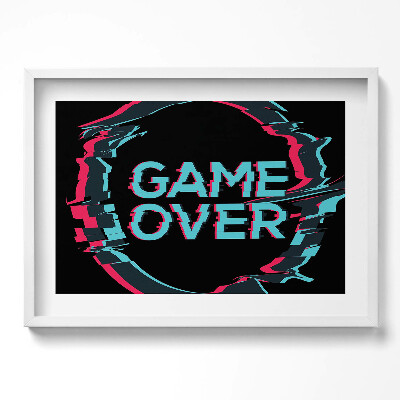 Tablou rama excepţional Semnul „Game over” pentru jucător