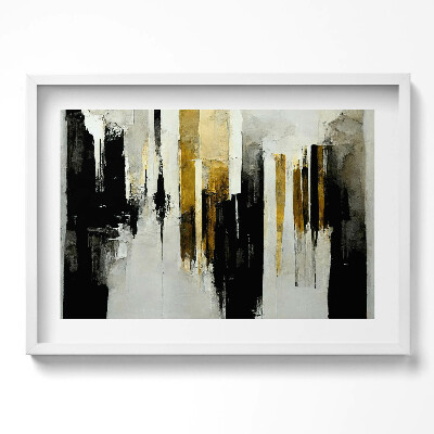 Tablou living cu rama excepţional Artă abstractă cu aur