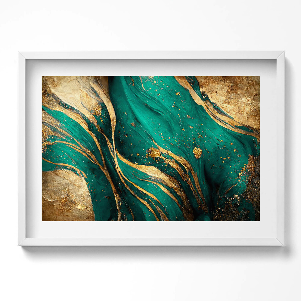 Tablou rama excepţional Abstracție cu aur