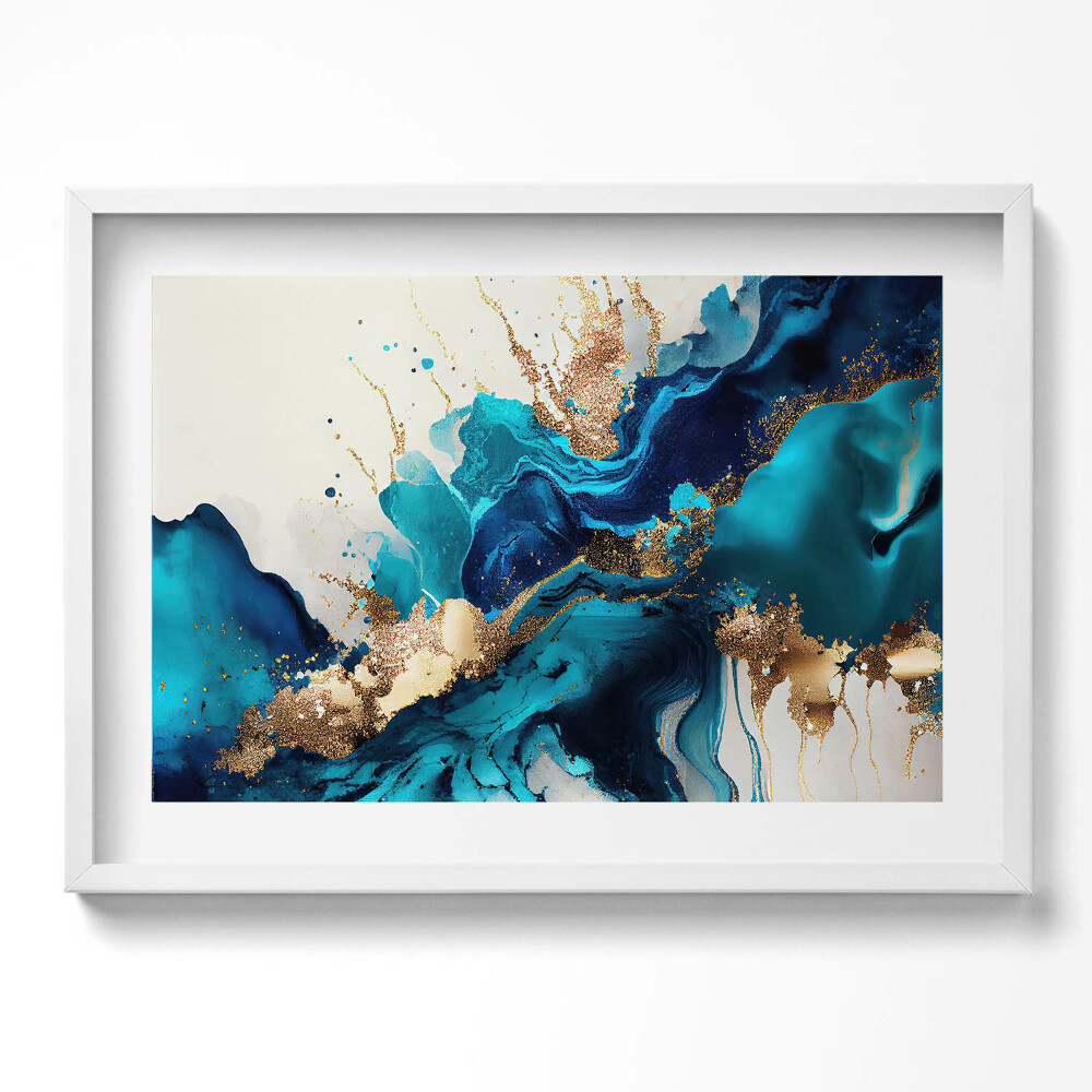 Tablou rama excepţional Rezumat lichid cu aur