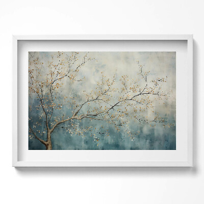 Tablou rama excepţional Ramuri de copac pictate