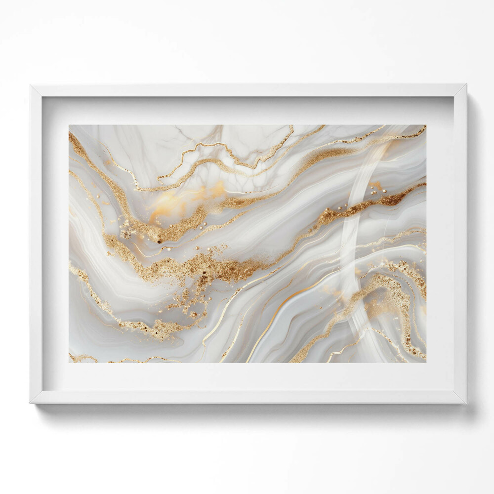 Tablou rama excepţional Textură de marmură cu aur