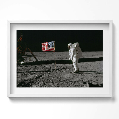 Tablou living cu rama excepţional Aterizare pe Lună - fotografie NASA