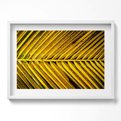 Tablou rama excepţional Frunzele aurii ale plantei