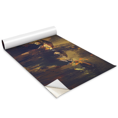 Autocolante mobila Oameni în ploaie