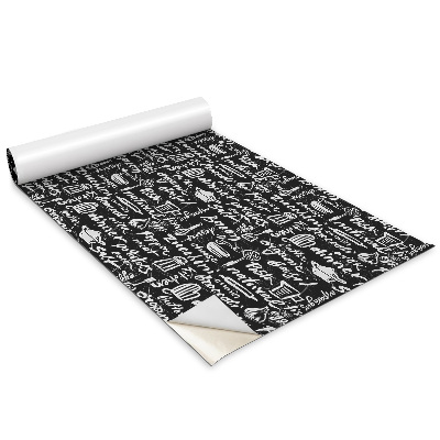 Autocolante mobila copii Litere de bucătărie alb-negru