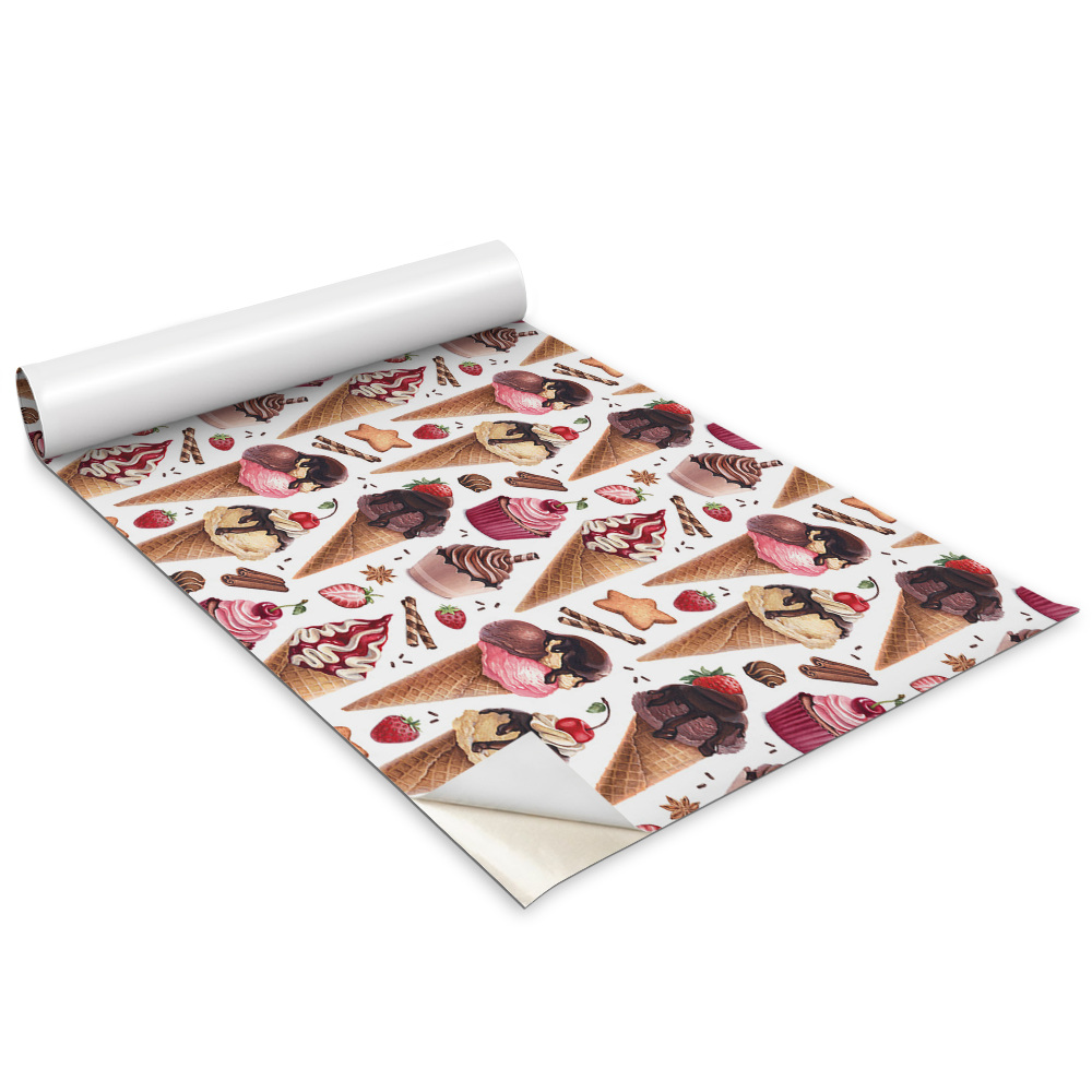 Autocolante mobila copii Dulciuri cu înghețată și brioșe