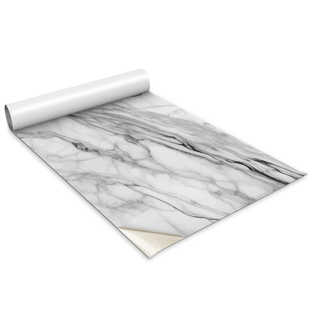 Autocolante mobila Marmură deschisă la culoare cu vene negre