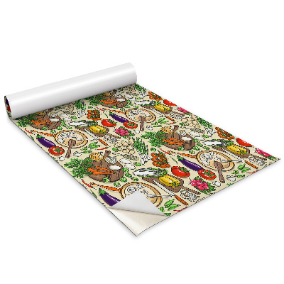 Autocolante mobila Desenarea legumelor colorate