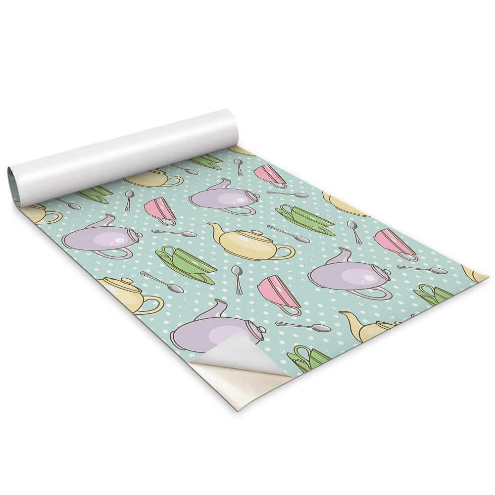 Autocolante mobila Fierbător și cești colorate