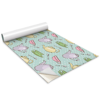 Autocolante mobila Fierbător și cești colorate