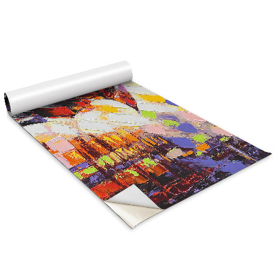 Autocolante mobila Cuplu pictat sub umbrelă