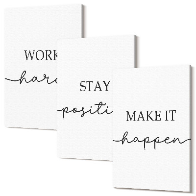 Tablou 3 piese Citate motivaționale minimaliste care inspiră