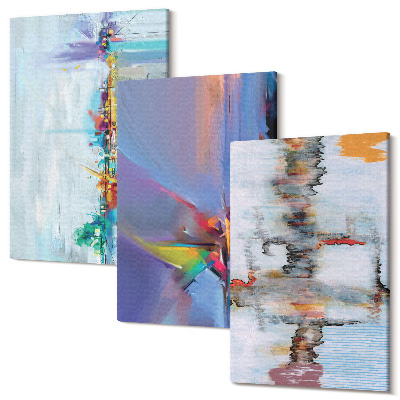 Tablou 3 piese Compoziții abstracte stil de pictură