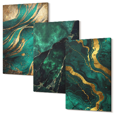 Set tablouri canvas triptic Modele de piatră abstracte elegante