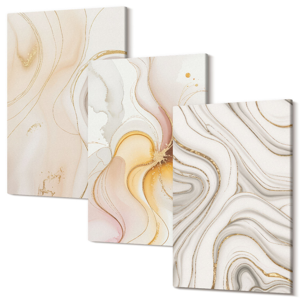 Tablou canvas set triptic Modele abstracte calde motive elegante