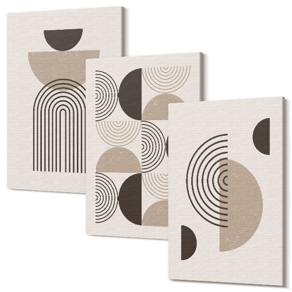 Tablou canvas set triptic Modele geometrice abstracte minimalism