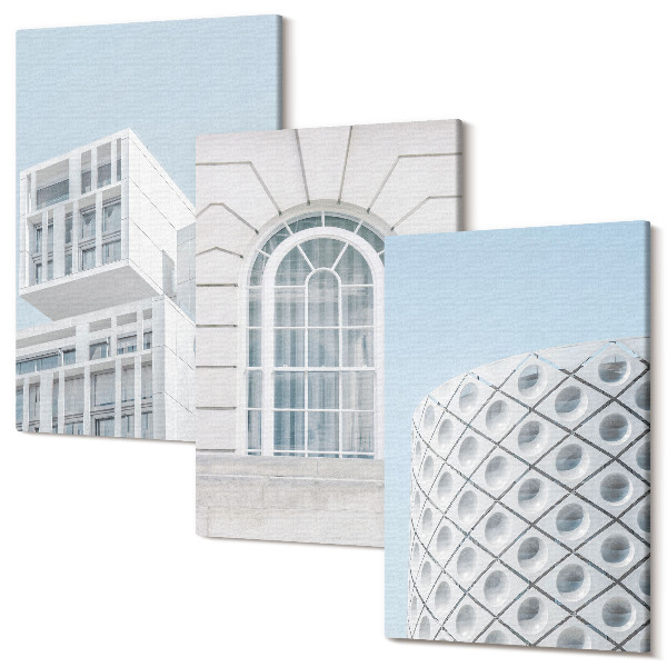 Tablou canvas set triptic Arhitectura modernă minimalism și geometrie