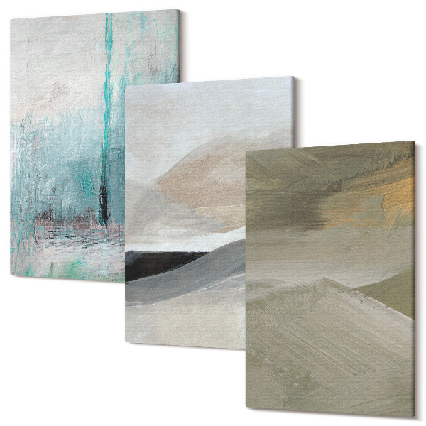 Tablou canvas set triptic Decoratiuni minimaliste abstracte pictate
