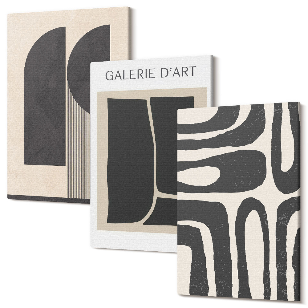 Tablou 3 piese Forme abstracte postere minimaliste